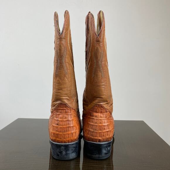 Rodeo Bravo Alligator Headcut Boots Western Cowboy Men's 8.5 - Picture 4 of 10